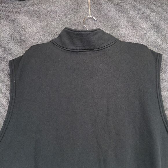 Vintage Huzu 1/4 Zip Sleeveless Vest Size XXL Black Made in USA - Picture 9 of 13